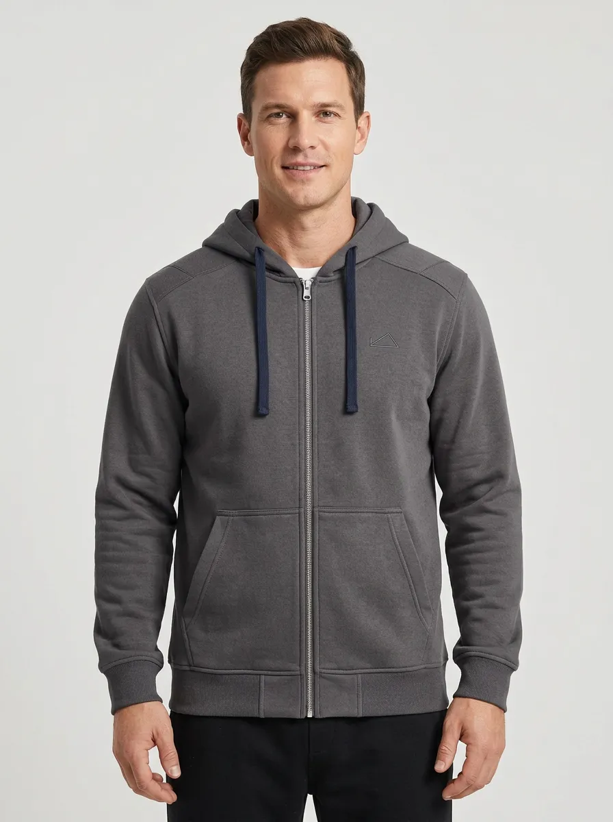 Classic Embroidered Zip-Up Essential Men's Sport Jacket