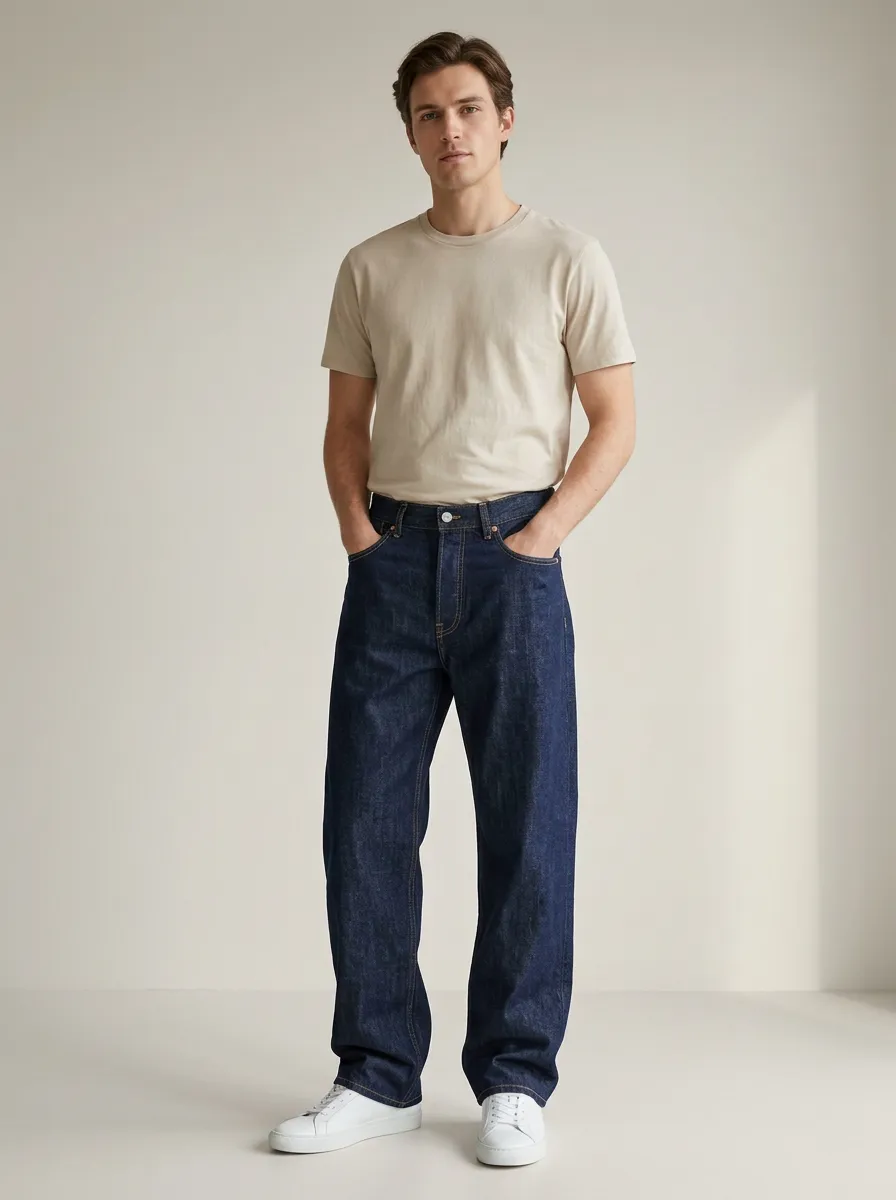 Men's Roomy Relaxed Straight Leg Jeans