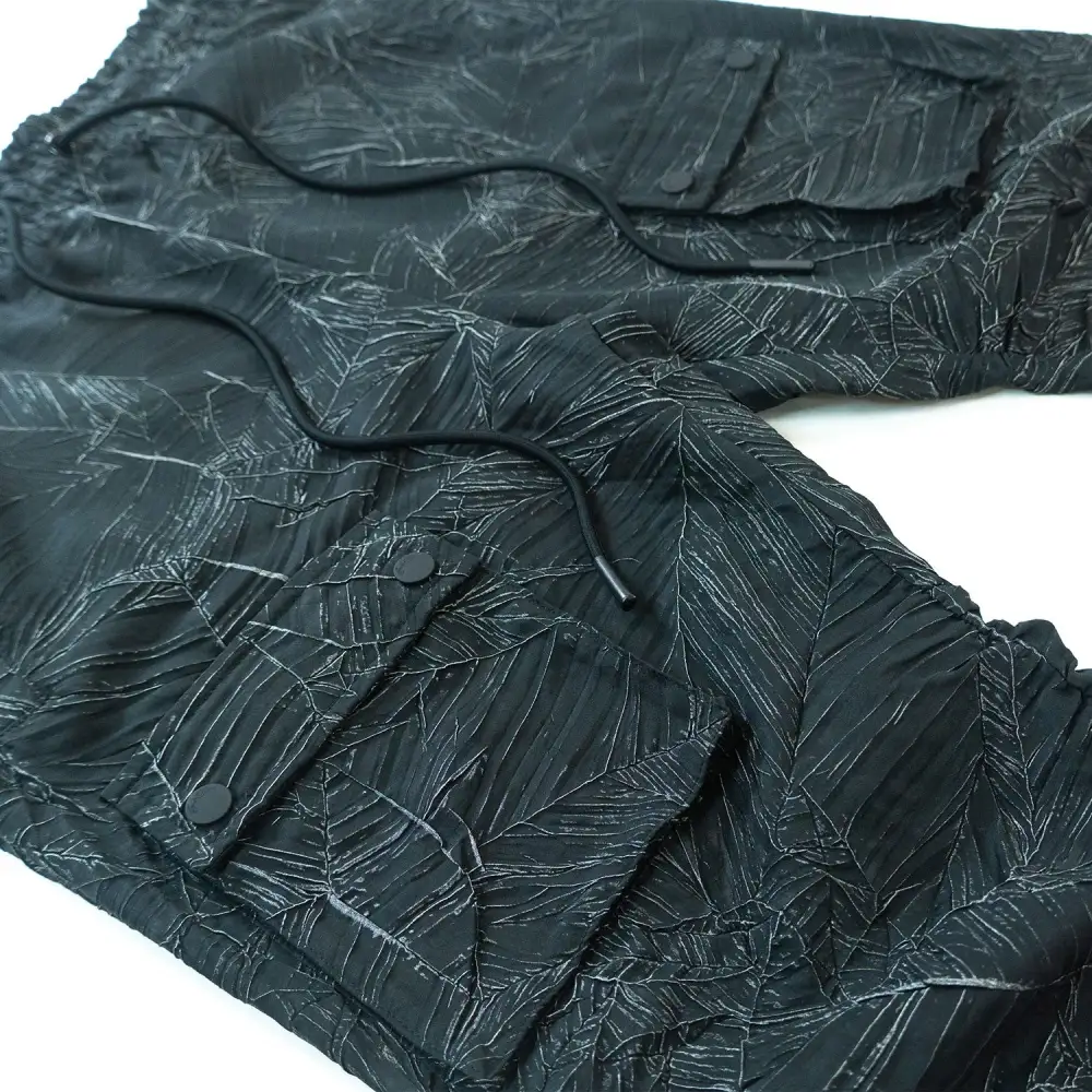 Relaxed Nylon Stacked Pants
