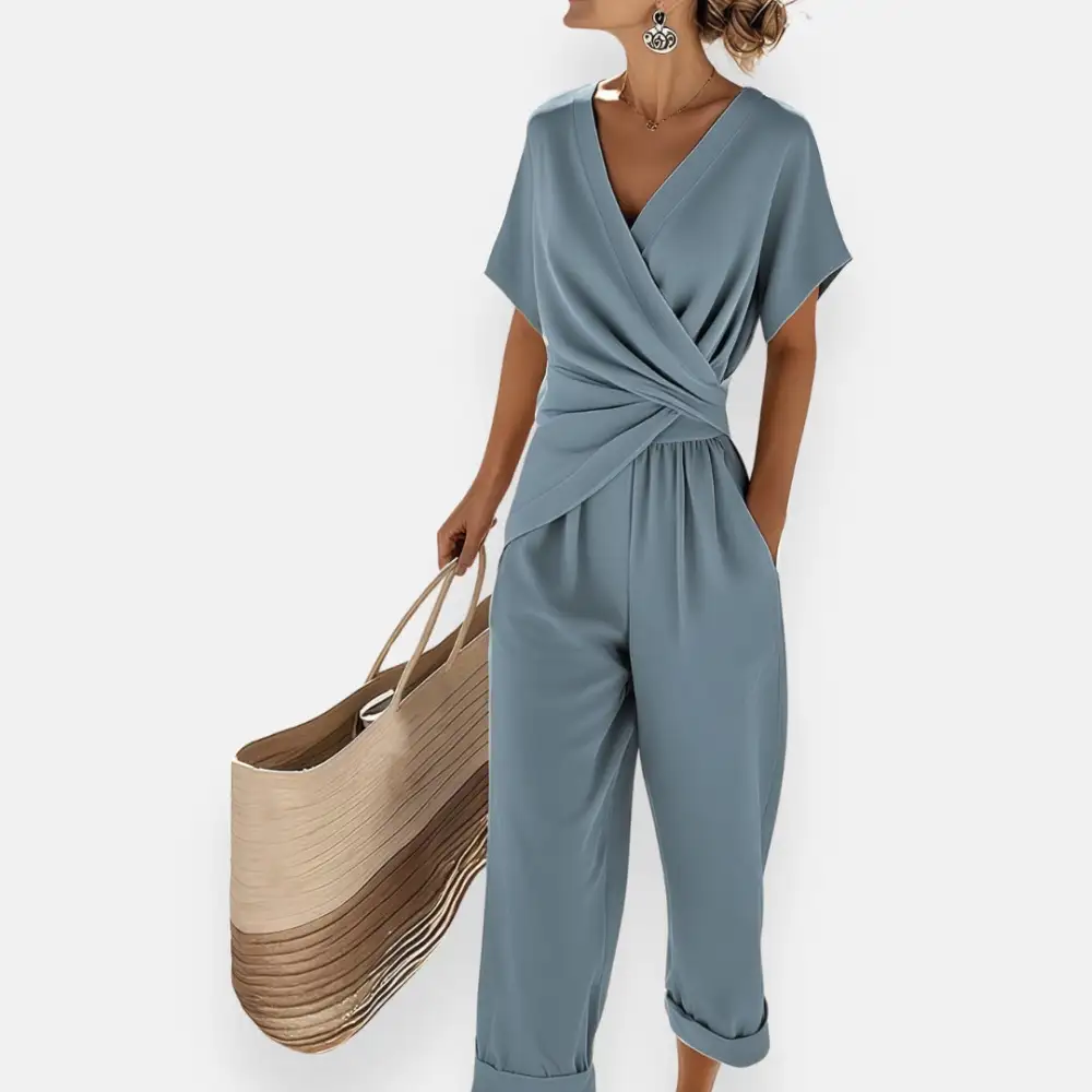 Textured Relaxed Jumpsuit
