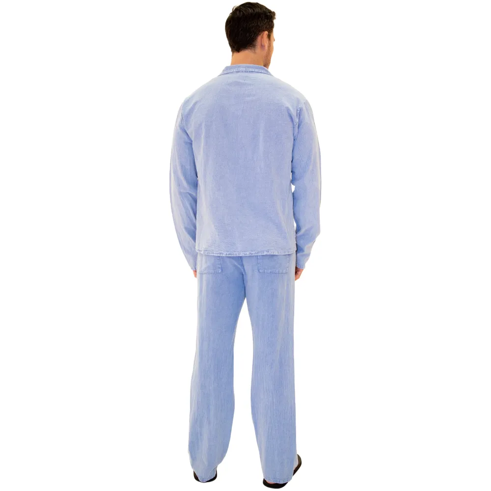 Social Pocket Front Long Sleeve Button Shirt