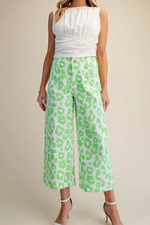 Roomy Zip Wide Leg Casual Pants