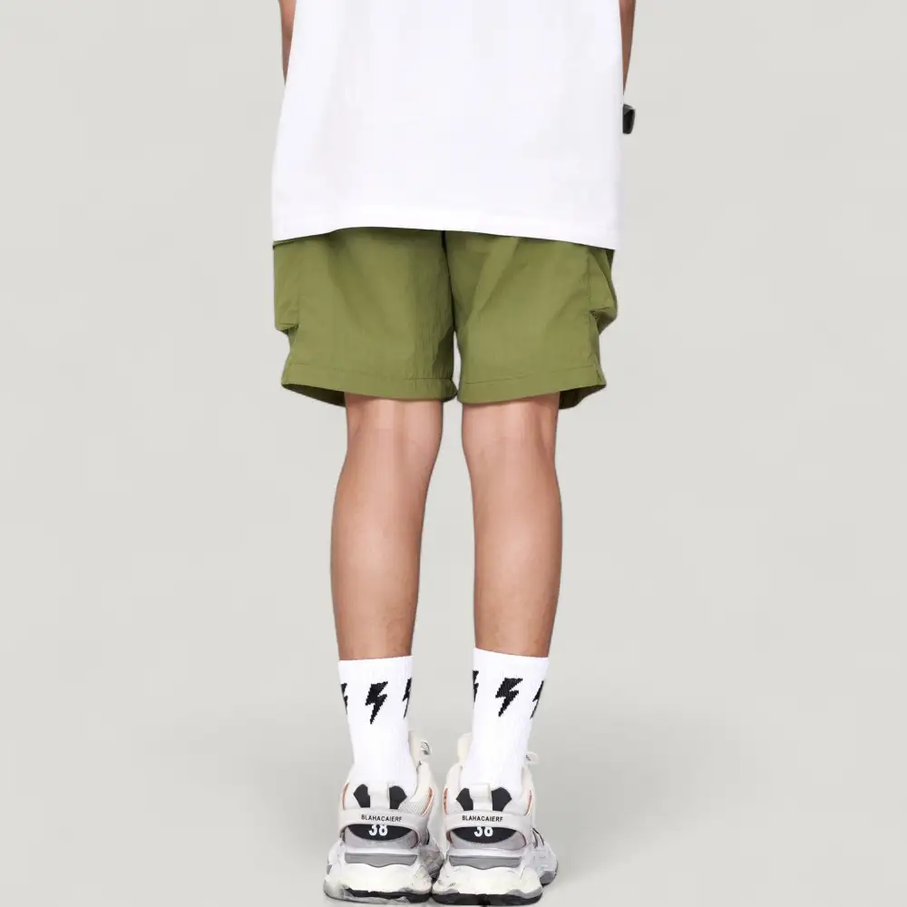 Drawstring Elastic-Waist Pocketed Men's Athletic Shorts