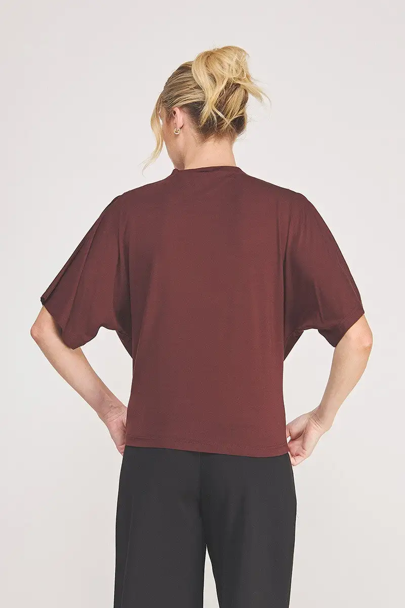 Pleat Drape Ruched Top