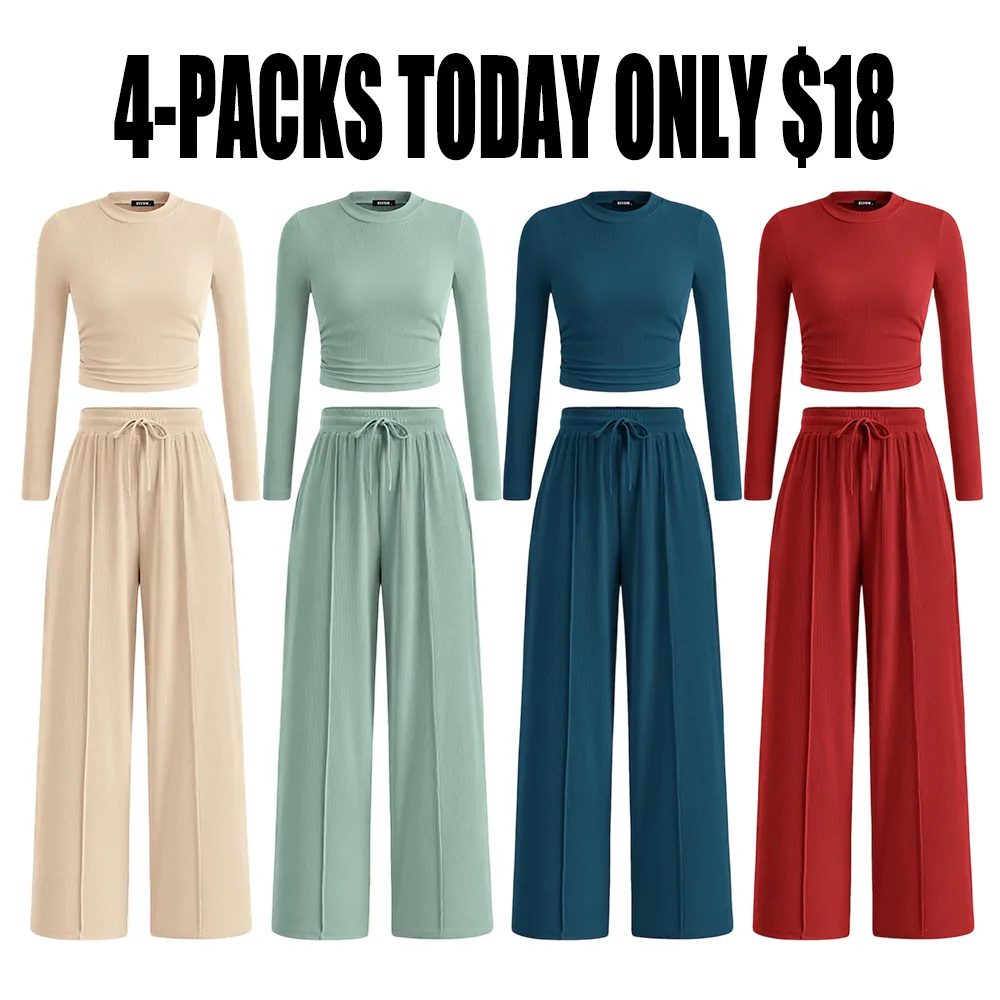 2-Piece Ribbed Knit Set Loungewear