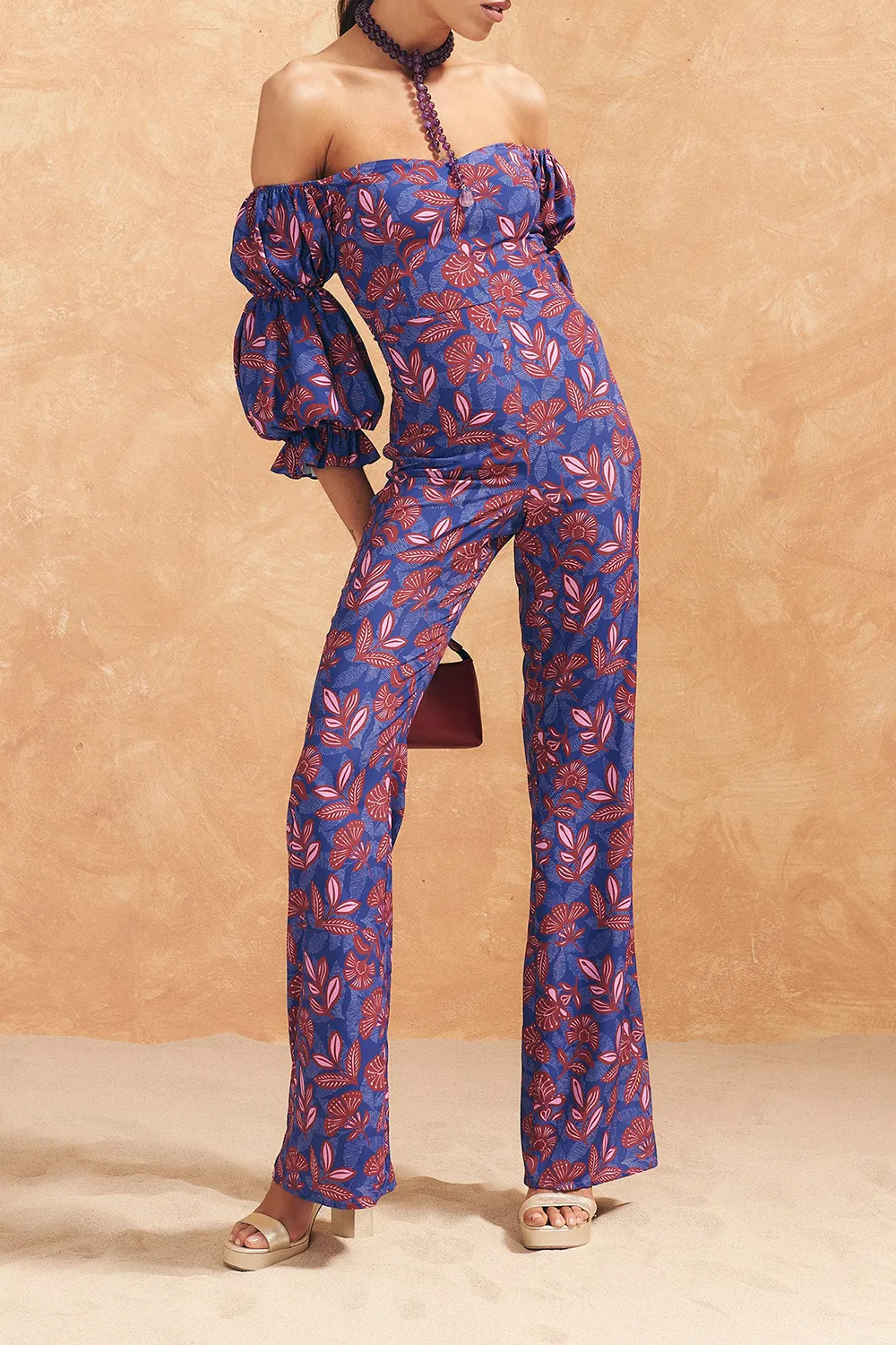 Women's Drop Shoulder Art Print Jumpsuit