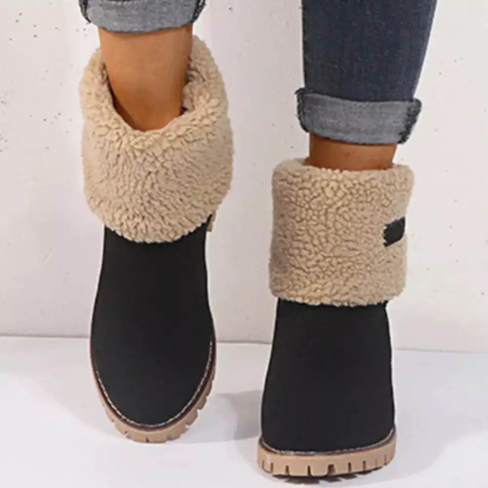 Round Toe Block Heels Boots