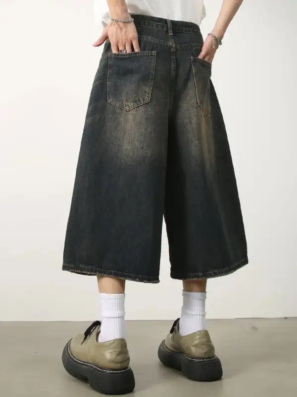 Everyday Wide Leg Cotton Blend Casual Shorts