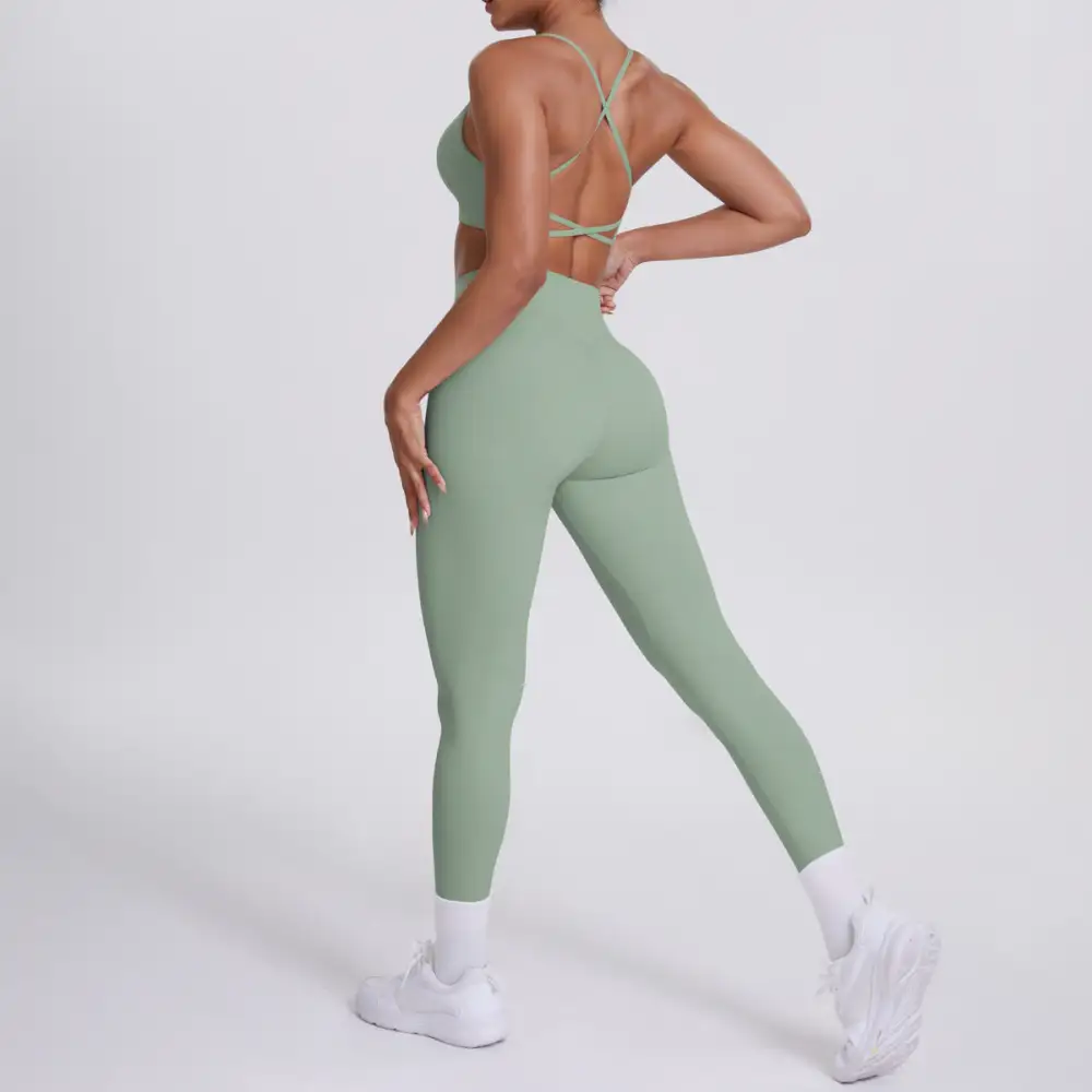 Quick-Dry Backless Two-Piece Activewear Active Set