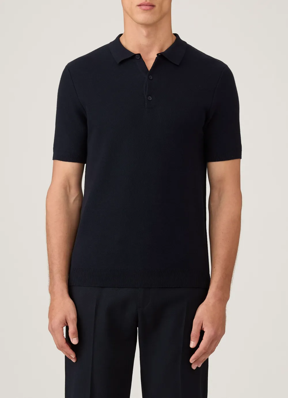 Regular Fit Cotton Knit Short Sleeve Polo Shirt
