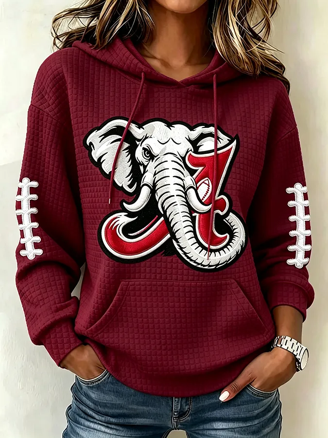 Women's Football Print Sweatshirt