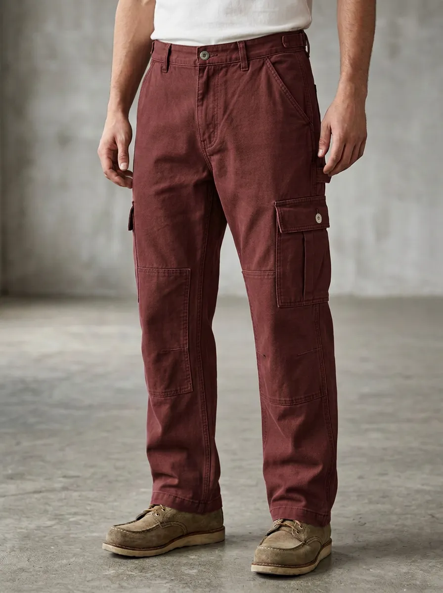 Men's Olive Green Tactical Multi-Pocket Cargo Pants