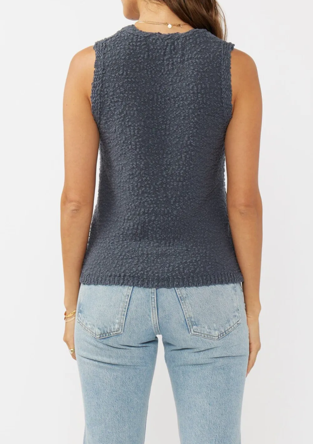 Hollow Round Neck Sweater Tank