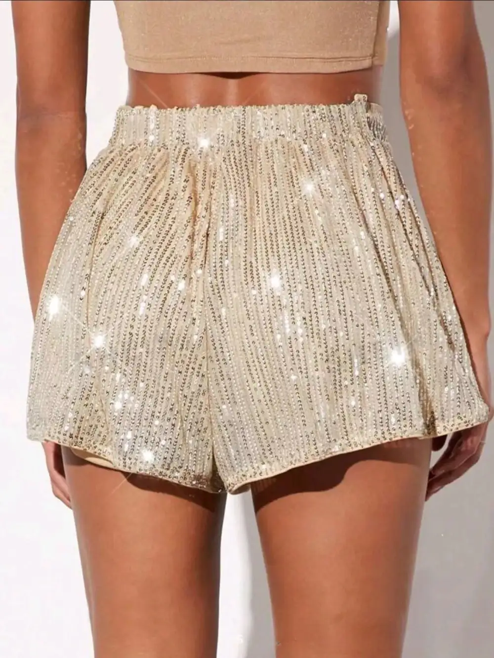 Sequin High Waist Shorts