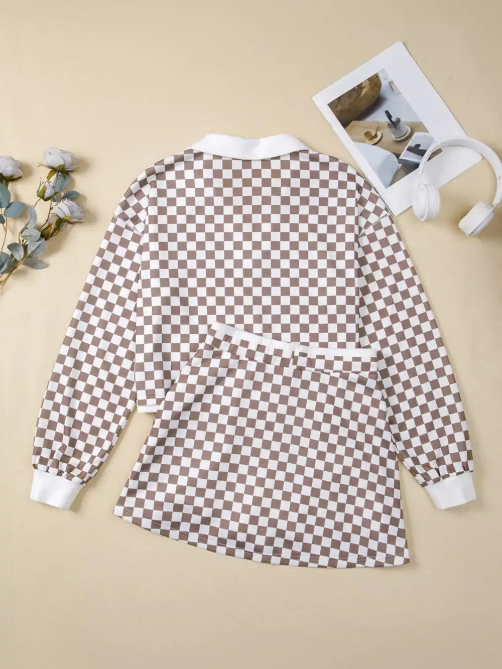 Tailored Collared Long Sleeve Detail Coordinated Set