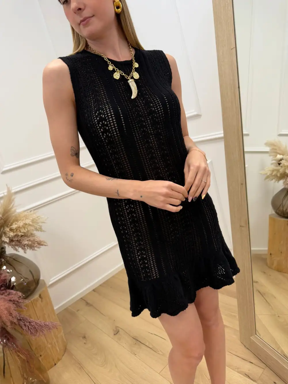Easy Drape Clear Mini Dress