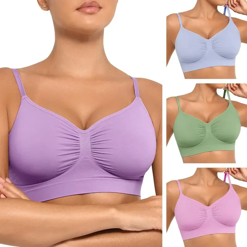 Women's Wireless Bra Comfort Bralettes No Underwire Unlined Cami Bra