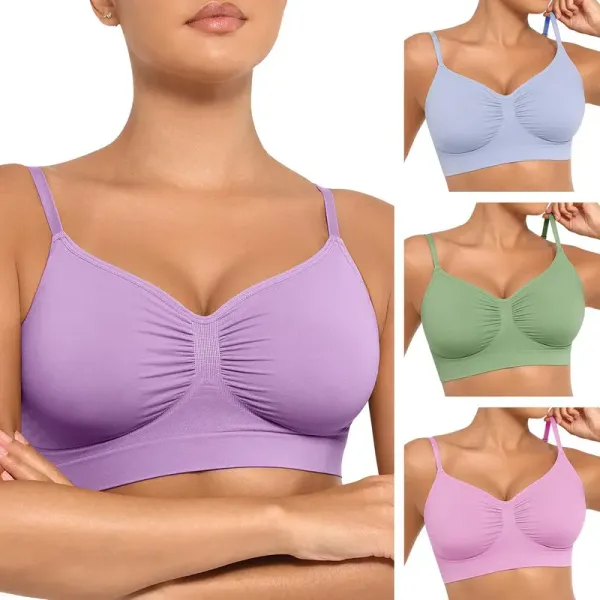 Women's Wireless Bra Comfort Bralettes No Underwire Unlined Cami Bra