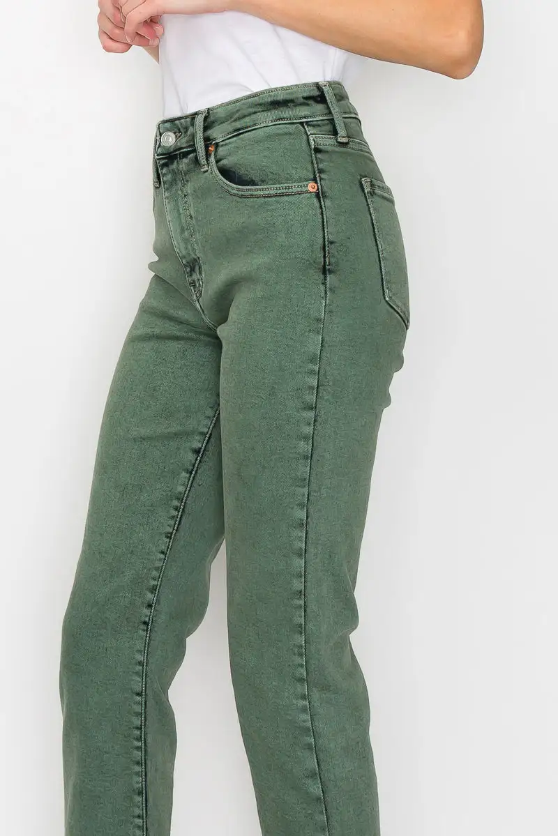 Weekend High Rise Straight Leg Distressed Denim Jeans