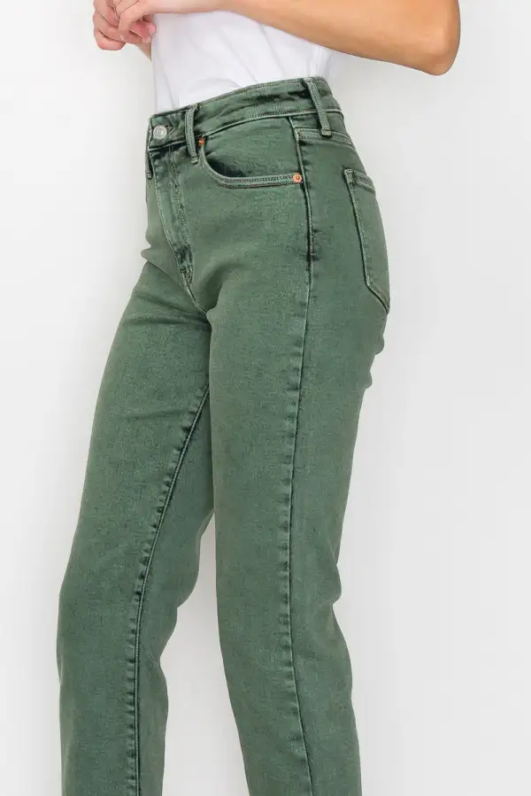 Weekend High Rise Straight Leg Distressed Denim Jeans