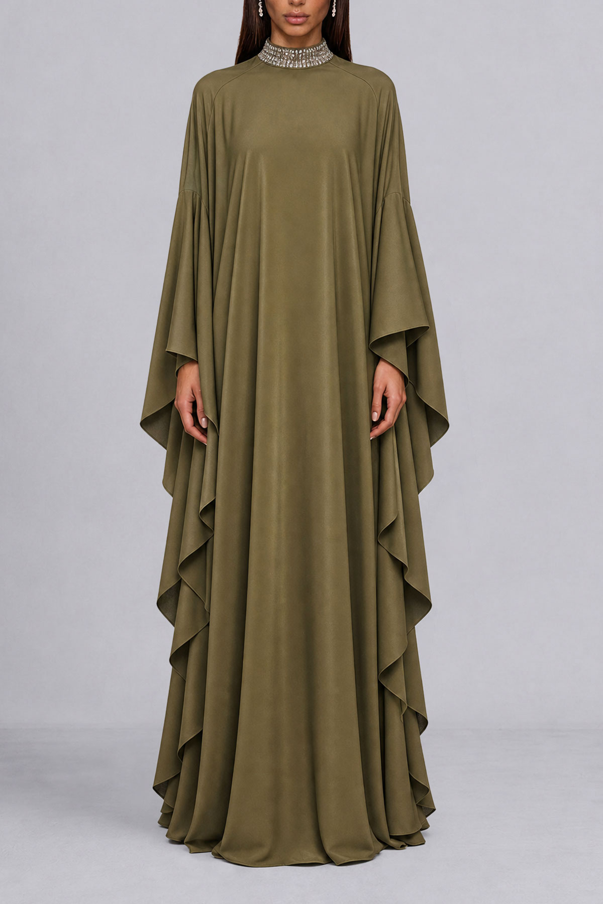 Batwing Sleeve Maxi Dress