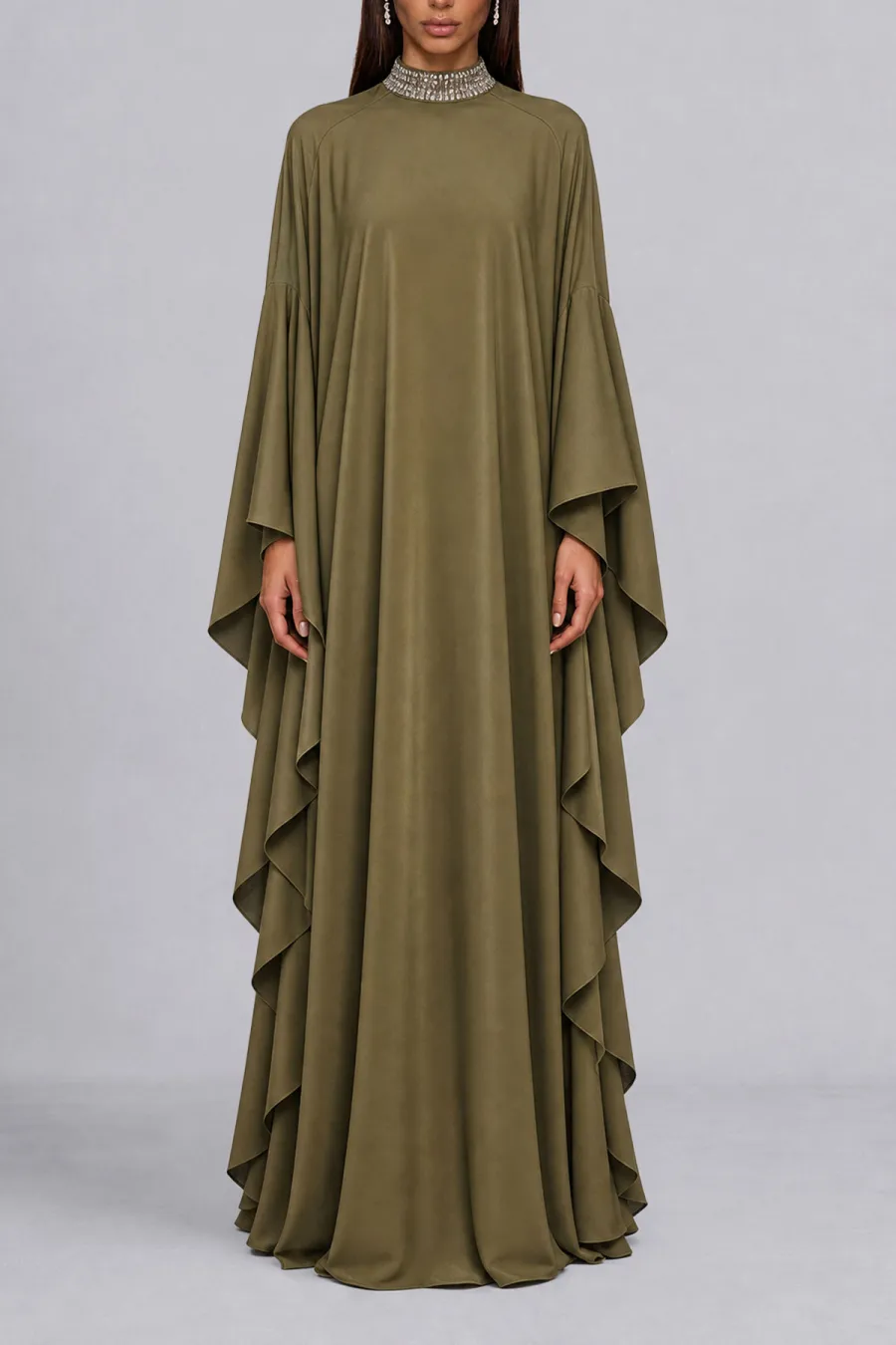 Batwing Sleeve Maxi Dress