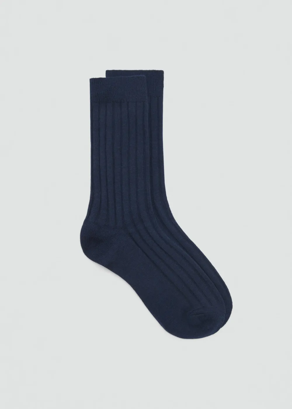 Dark Navy Wool Blend Casual Style Socks