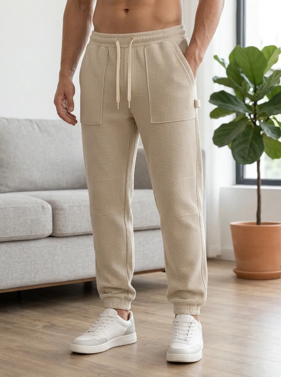 Men's Waffle Knit Utility Joggers