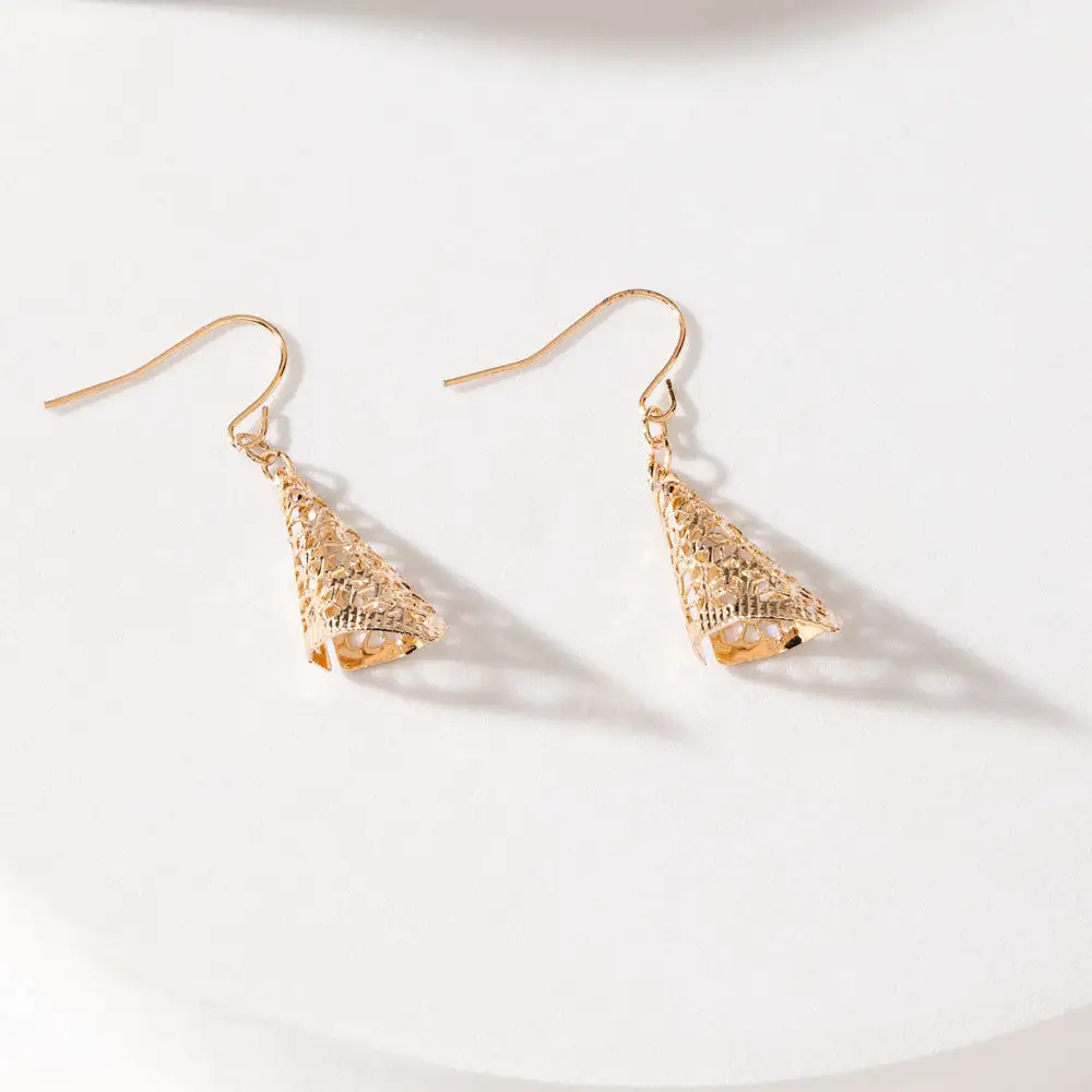 Layered Curved Artful Statement Earrings
