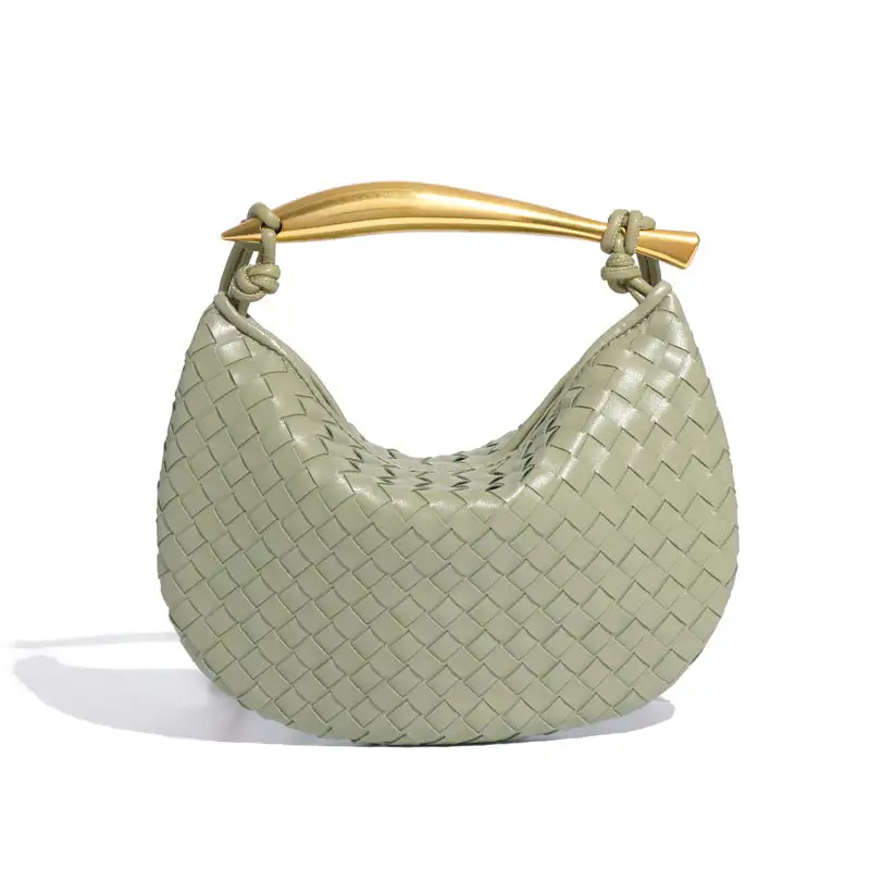 Handwoven Solid Dumpling Bag Casual Tote
