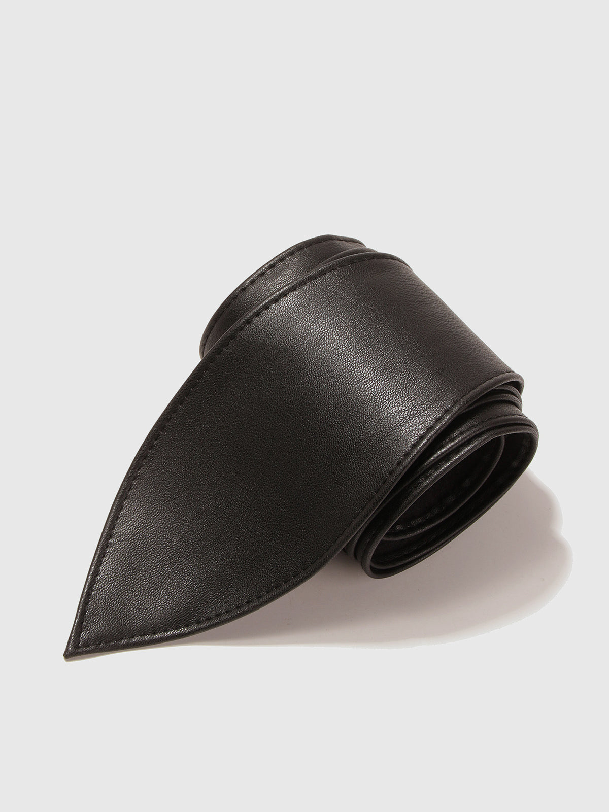 Black Imitation Leather Belt