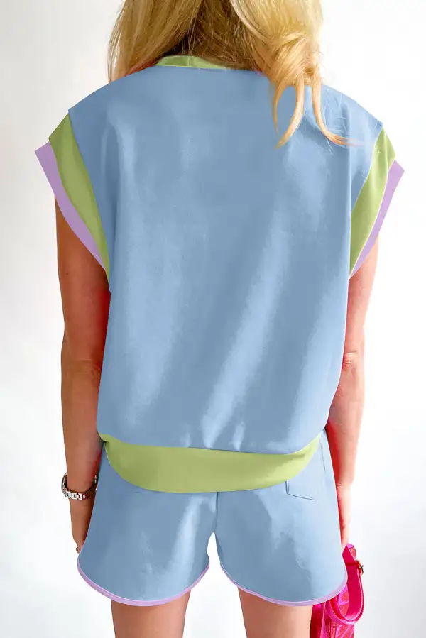 Sleeve Shorts Relaxed Shorts Lounge Set Mood