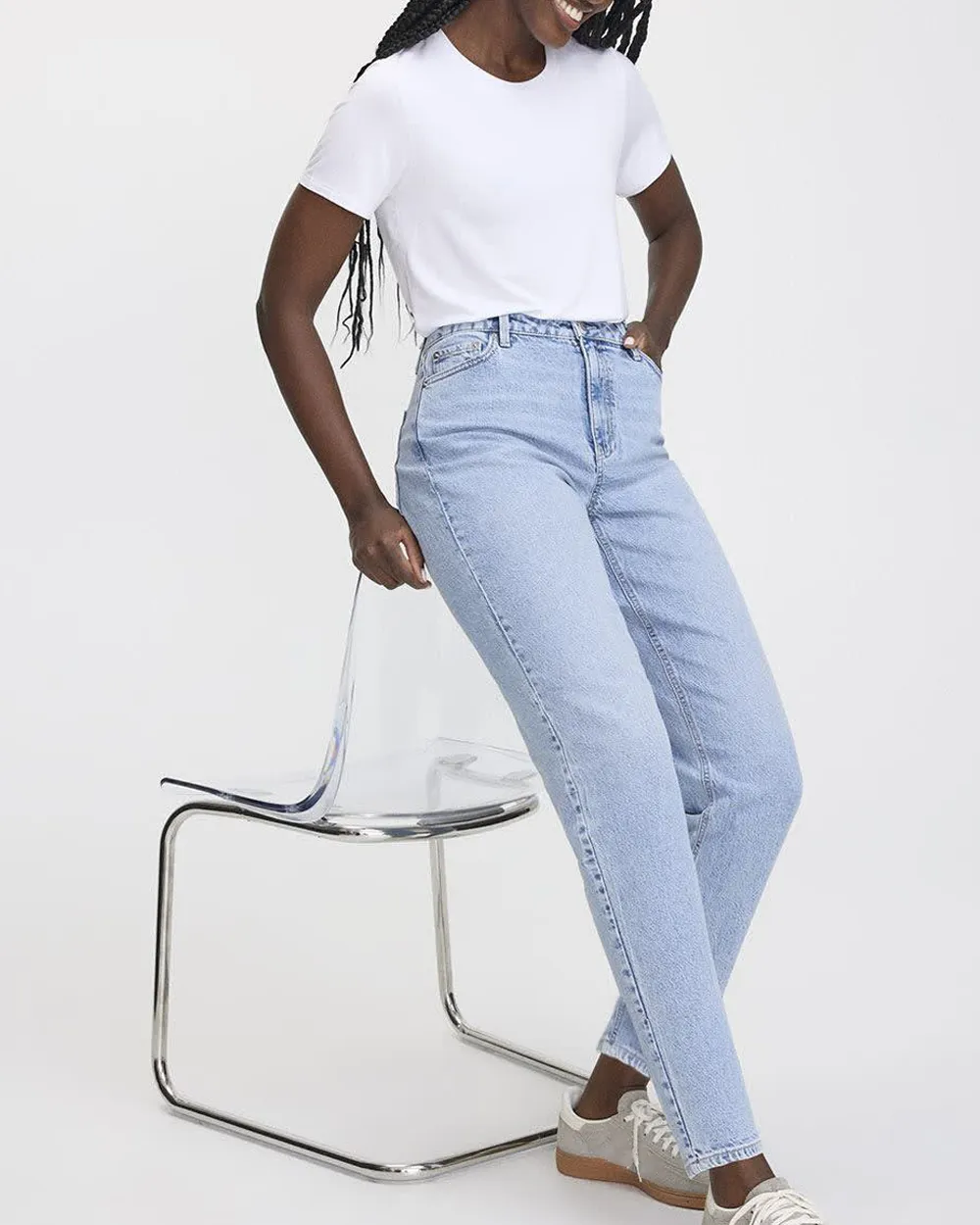 Tapered-Leg High-Rise Jean 