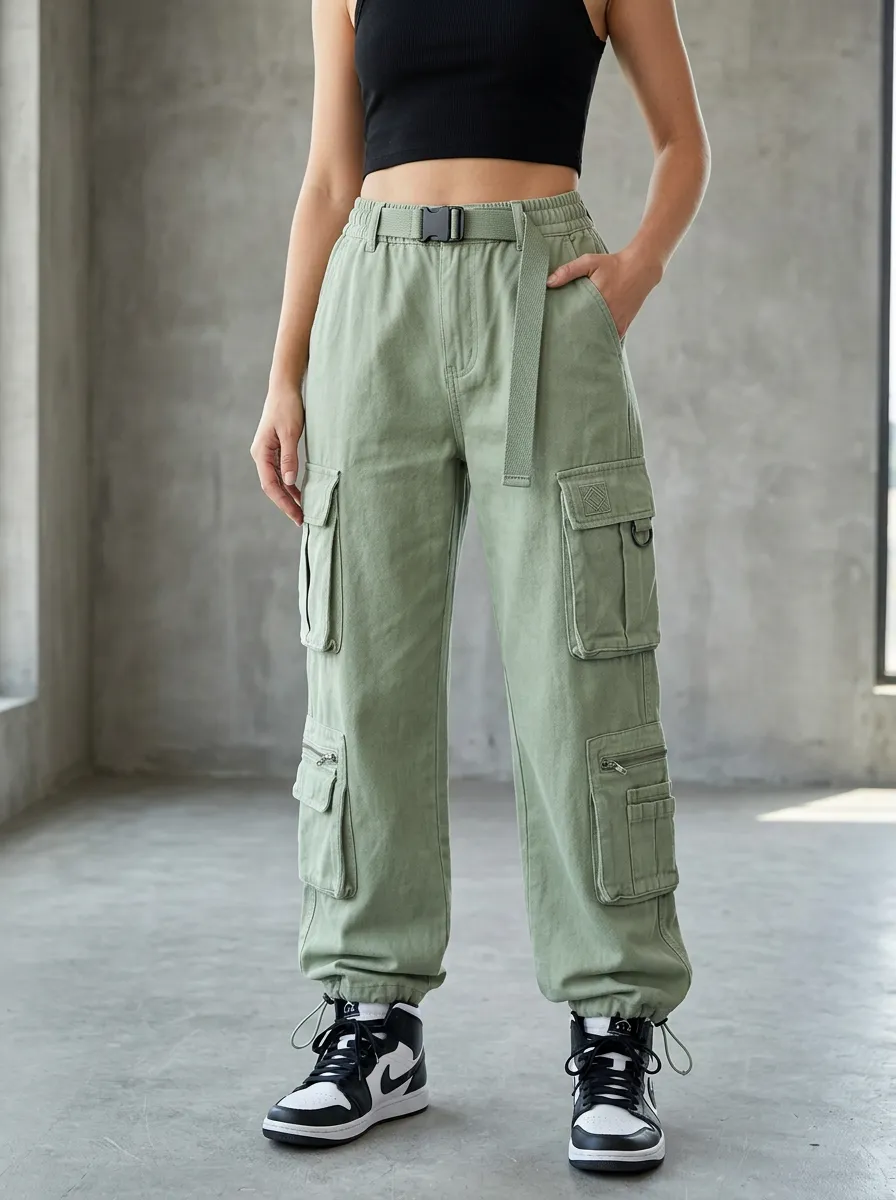 Functional Multi Pocket Activewear Women's Multi Pocket Cargo Pants