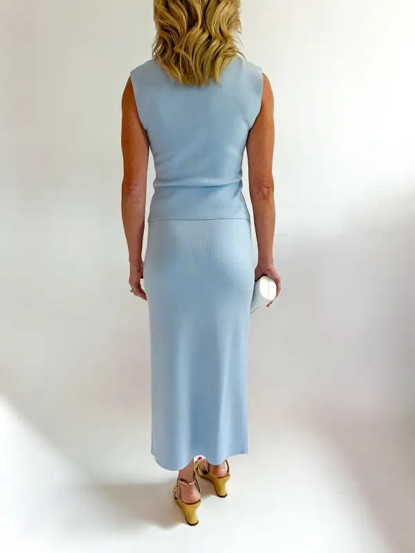 Pleated Top And Skirt Set