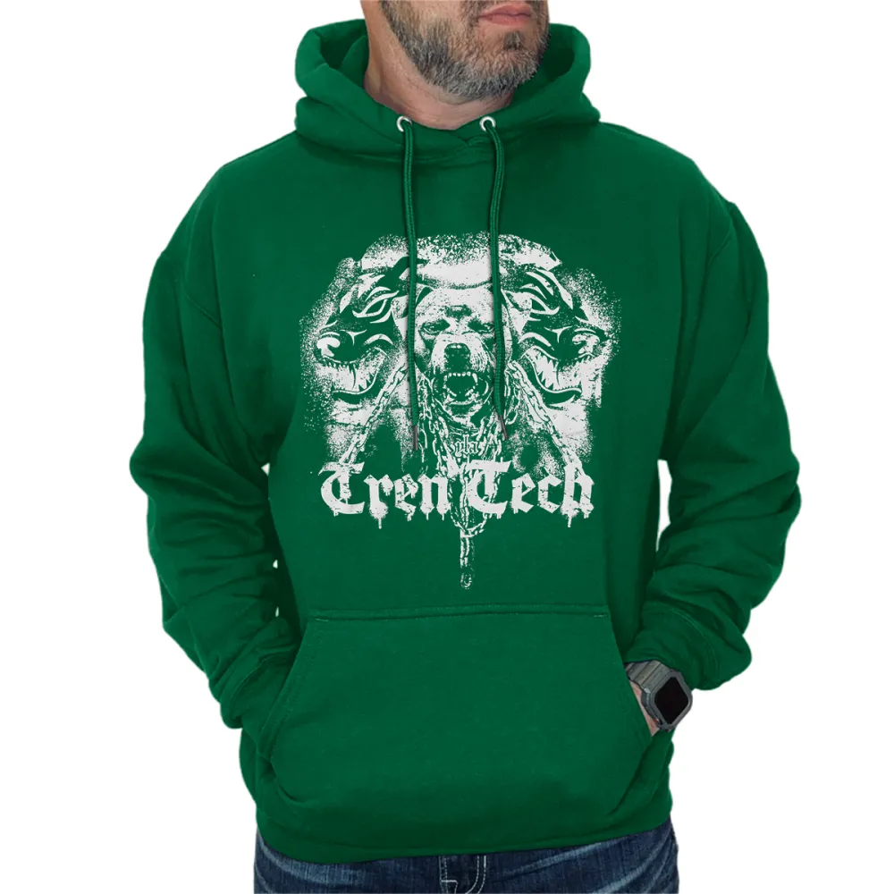 Fierce Bulldog Print Hooded Sweatshirt