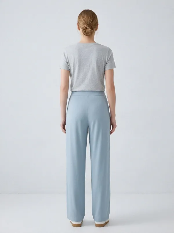 Women's Ice Silk Wide-Leg Daily-Wear Casual Pants