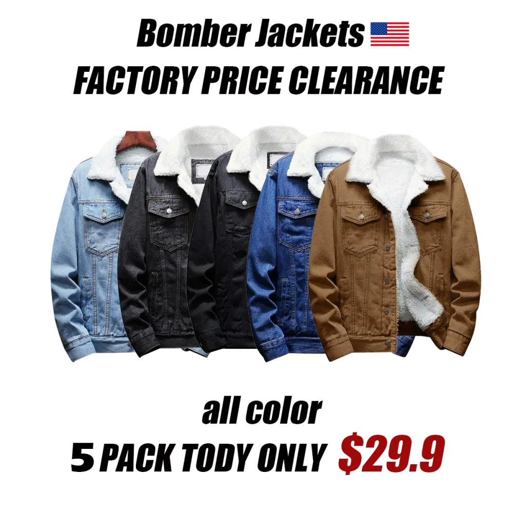 🧥 Men’s Sherpa Fleece Lined Denim Jacket – Classic Warmth Meets Timeless Style  🔥 Limited-Time Offer — 50% OFF