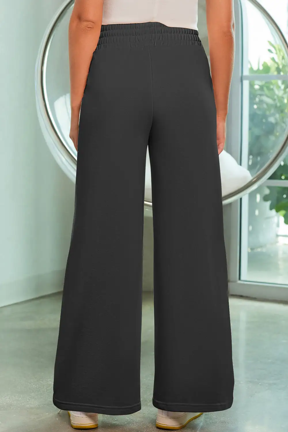 Clean Wide Leg Drawstring Pants