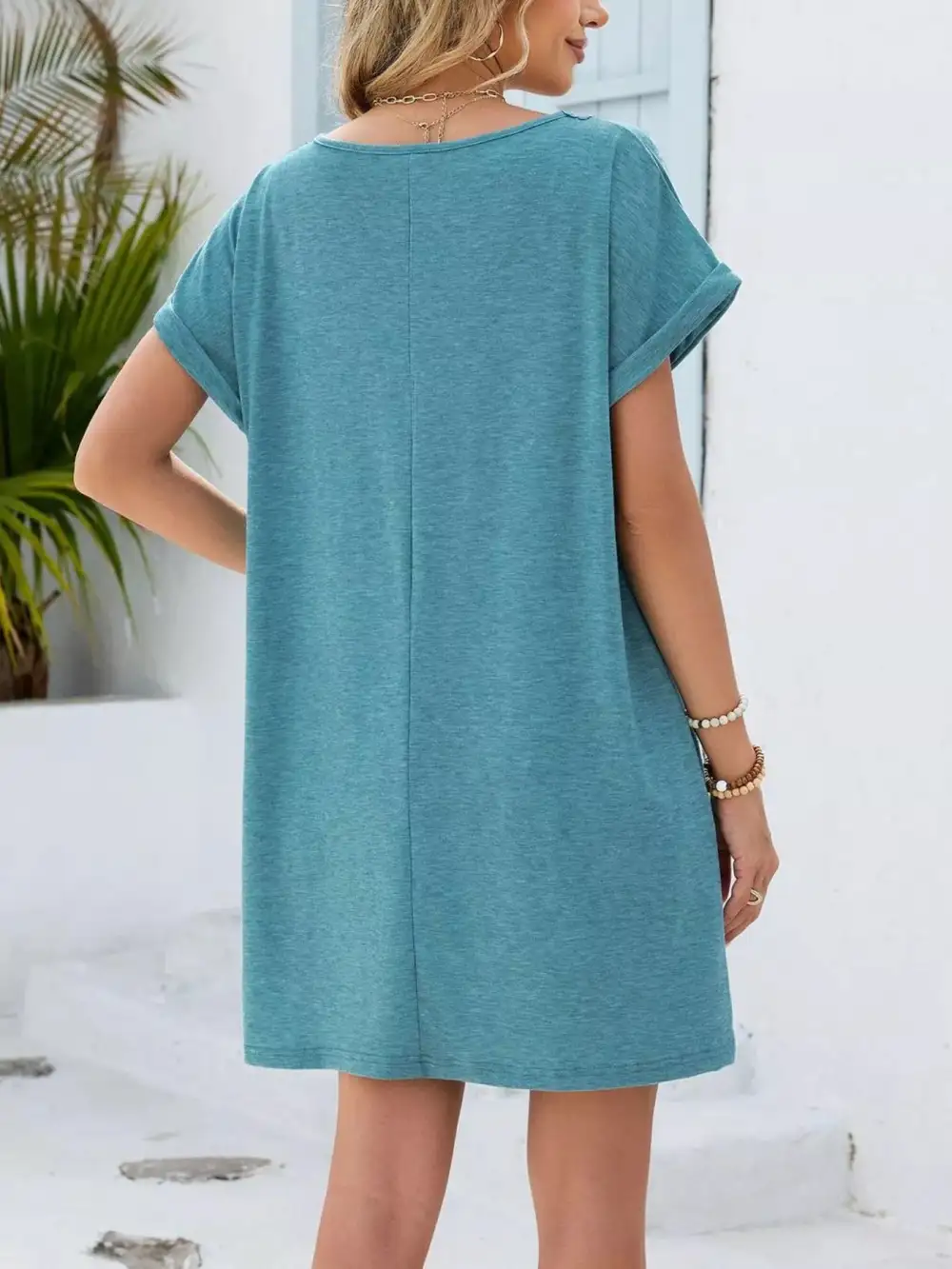 Polished Detail Lace Short Sleeve Dress