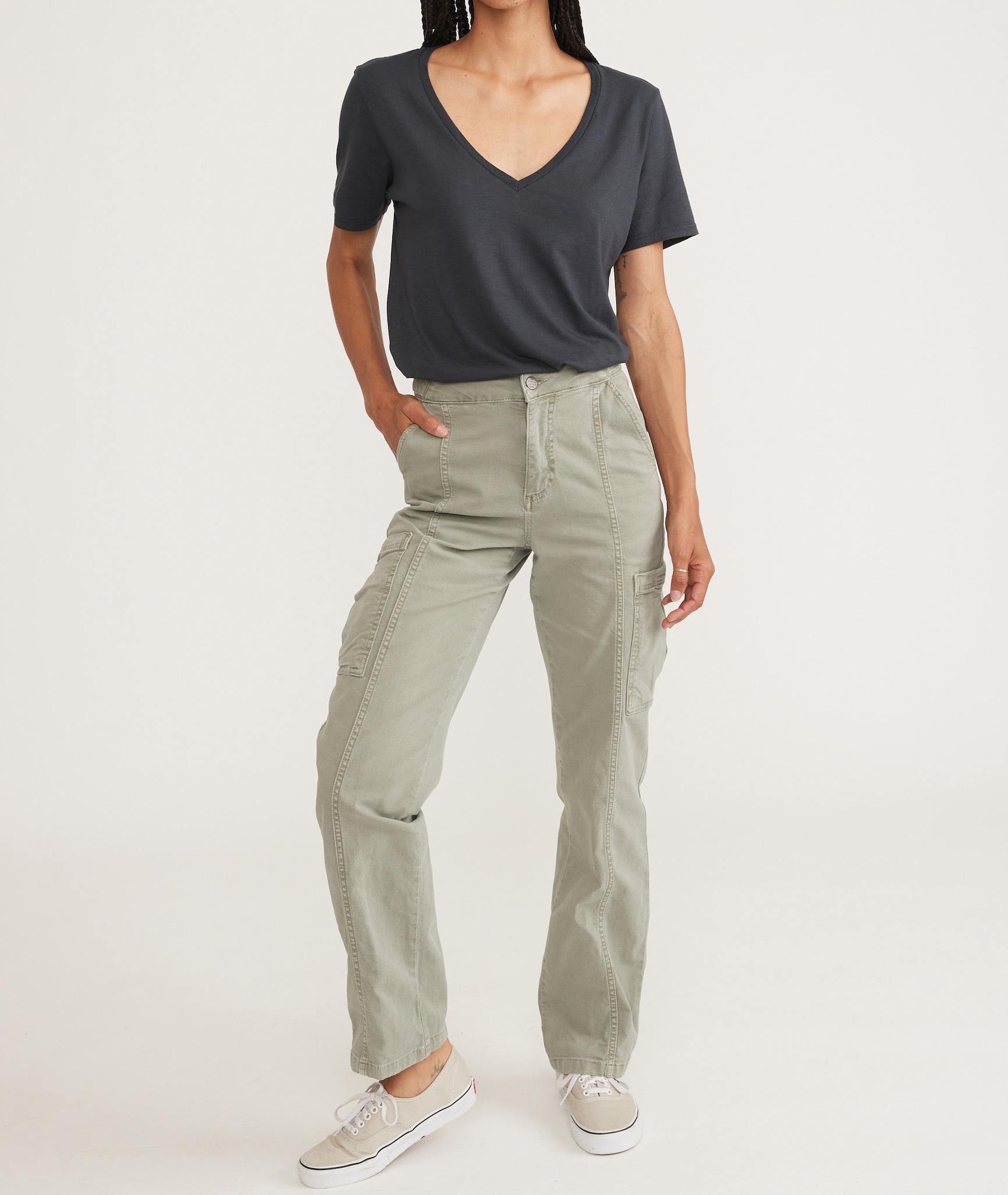 Faded Style V-Neck Comfort Tee