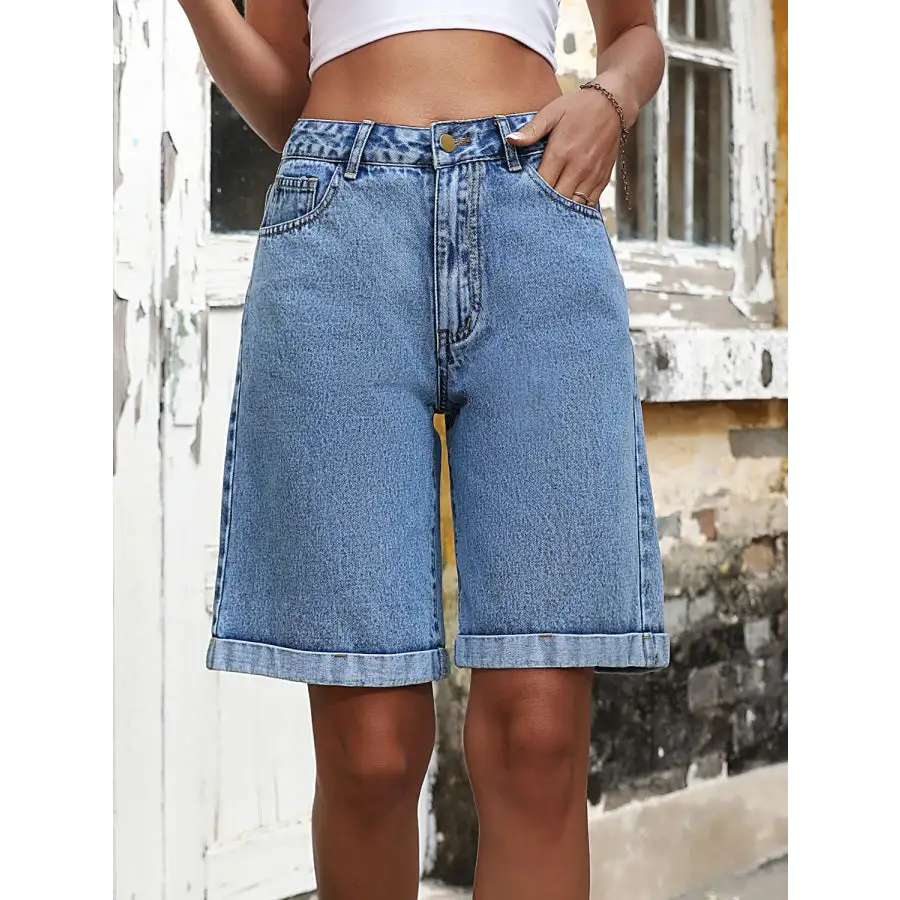 High Waist Denim Shorts