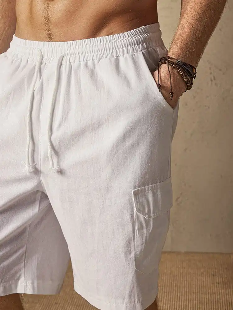 Linen Shorts with Pockets