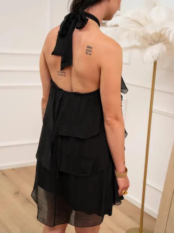 Fluid Mini Halter Dress