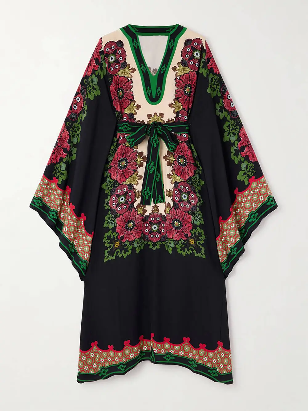 Bohemian Print Asymmetrical Midi Dress
