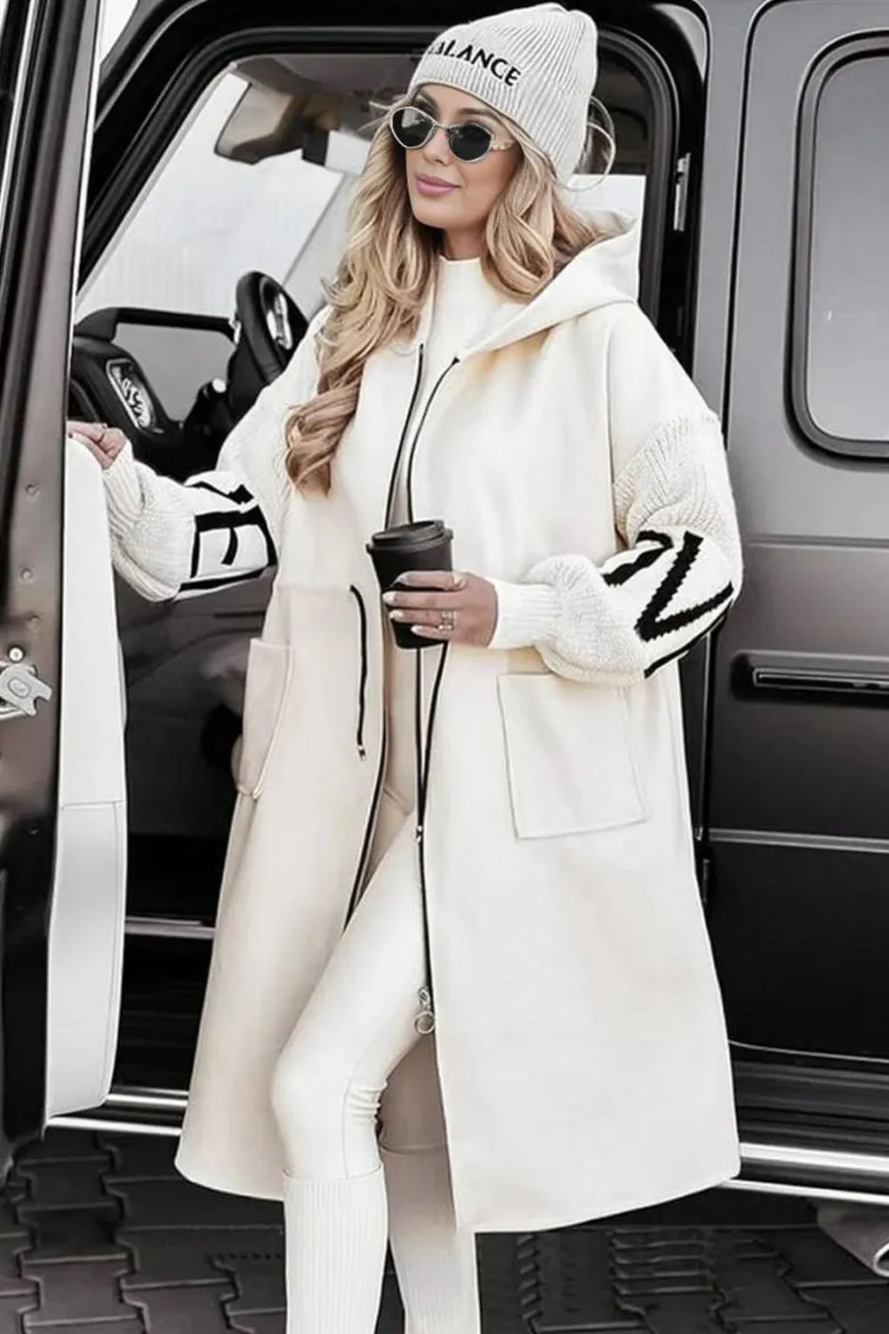 5PACK-Women'S Fashion Letter Pattern Patchwork Jacket-ONLY 26.95