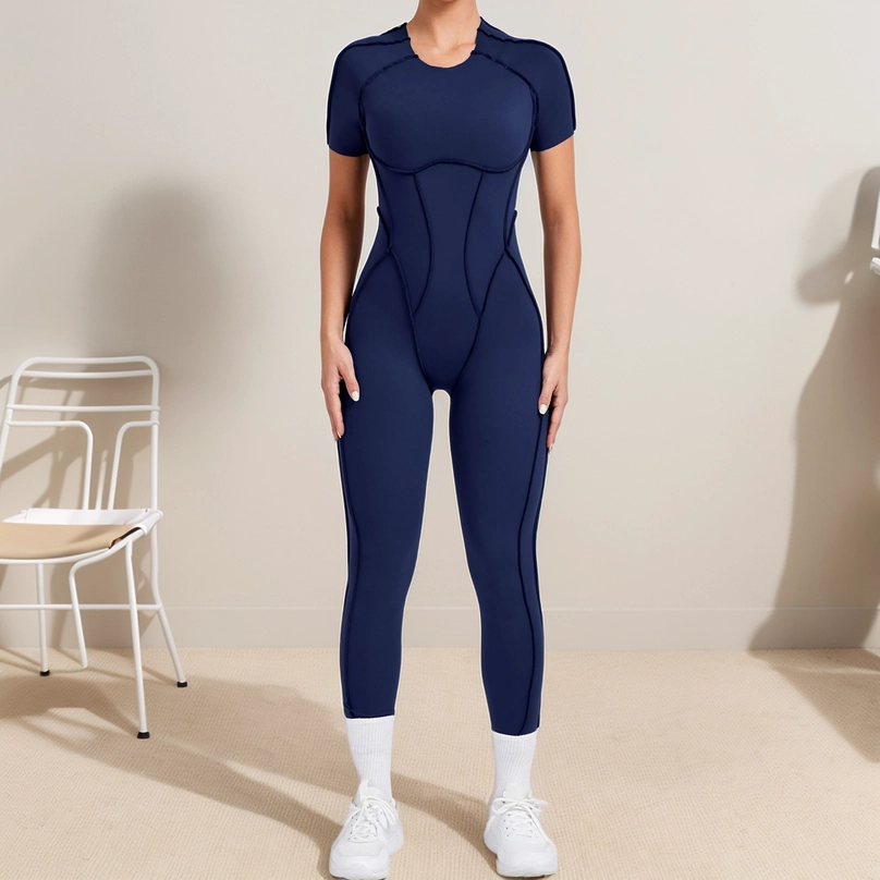 Open Back Sculpted Active Jumpsuit