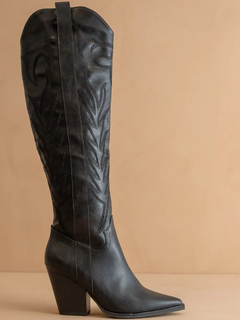 Classic Western Cowboy Embroidered Knee-High Boots
