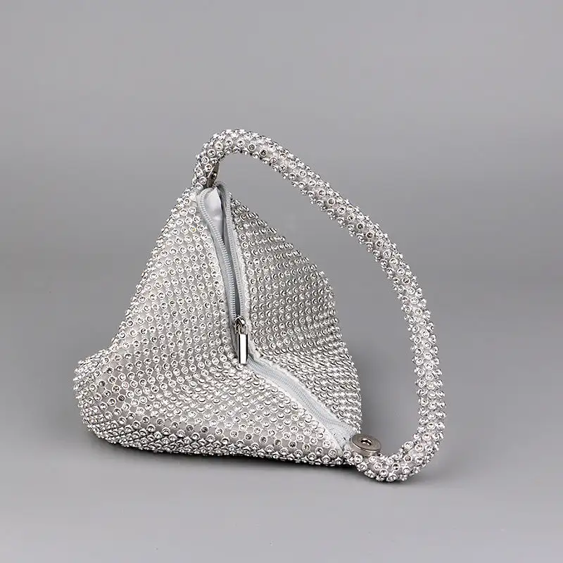 Casual Rhinestone Clutch Bag