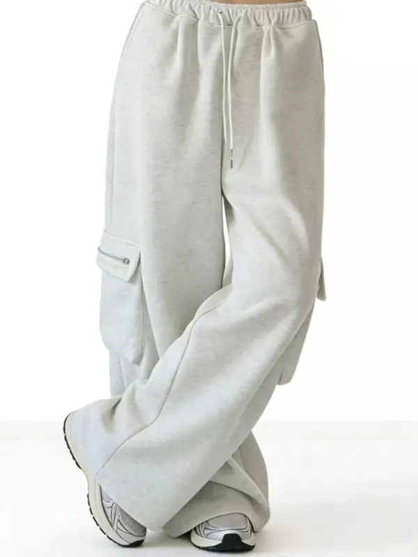 Men's Wide Leg Cargo Sweatpants